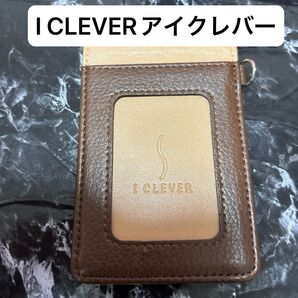 I CLEVER カードケース ブラウン 定期入れ パスケース