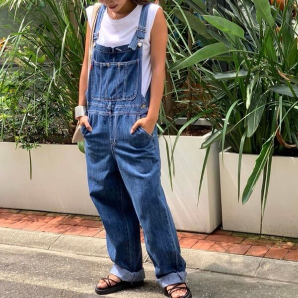 ☆canal jean キャナルジーン via.j デニムオーバーオール サロペット つなぎ