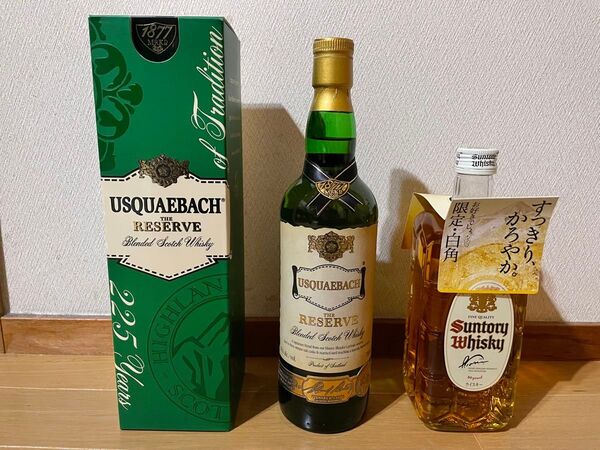 ウイスキー 2本セット サントリー 白角 USQUAEBACH ウシュクベ スコッチ