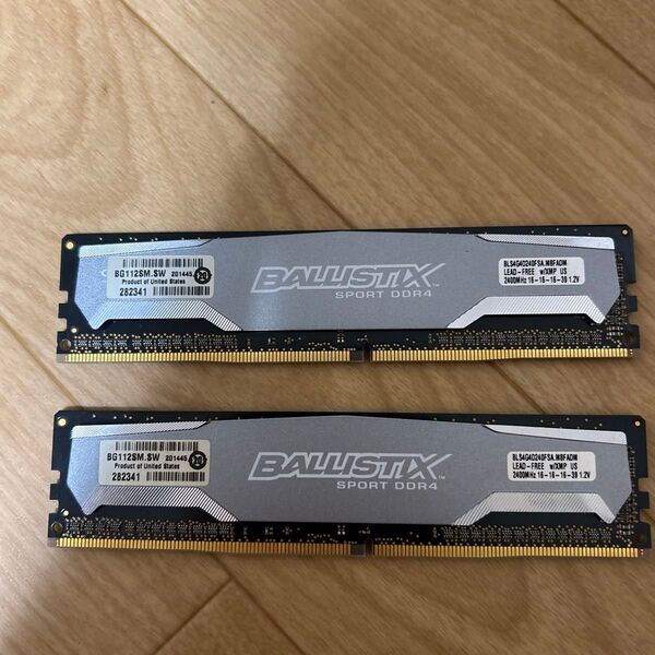 Crucial BALLISTIX DDR4 BLS4G4D240FSA 4GBx2枚 8GB