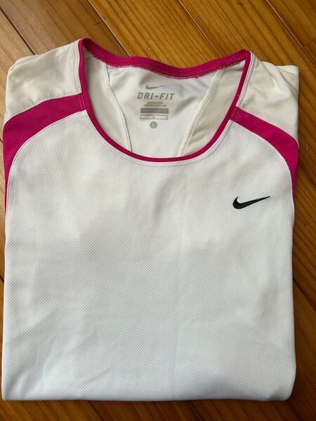 NIKE DRI-FIT トレーニングウェア ホワイト/ピンク L レディース