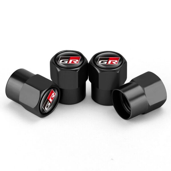 エアバルブキャップ 腐食 防止 4PCS 黒 TOYOTA GR 新品未使用