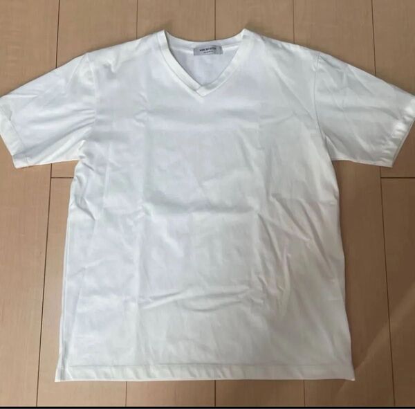 グリーンレーベルリラクシング メンズ Vネック 半袖 Tシャツ カットソー ホワイト S < 機能 / 汗染み防止・抗菌 >