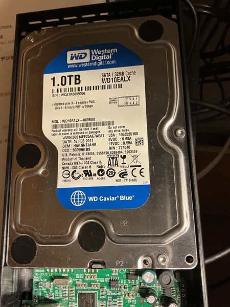 中古 稼働36000時間 動作確認済み 1TB HDD WD Blue WD10EALX