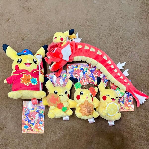 ポケモンセンターヒロシマ ピカチュウ マスコット ぬいぐるみ 赤いギャラドス