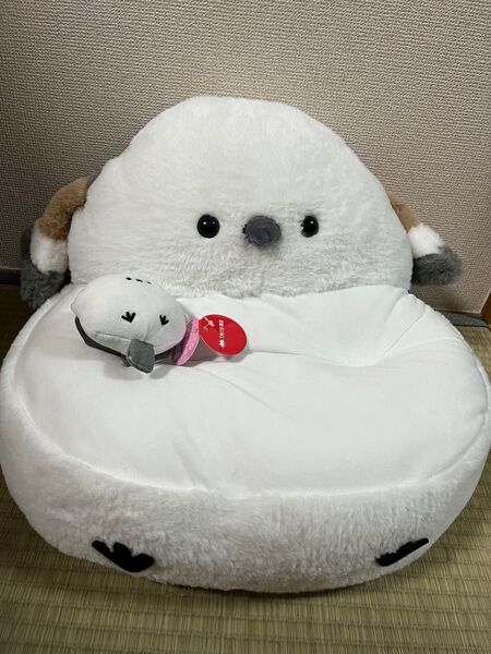 おまけ付き^^ 5点セット シマエナガ 座椅子 クッション と 小物入れ プライズ限定品