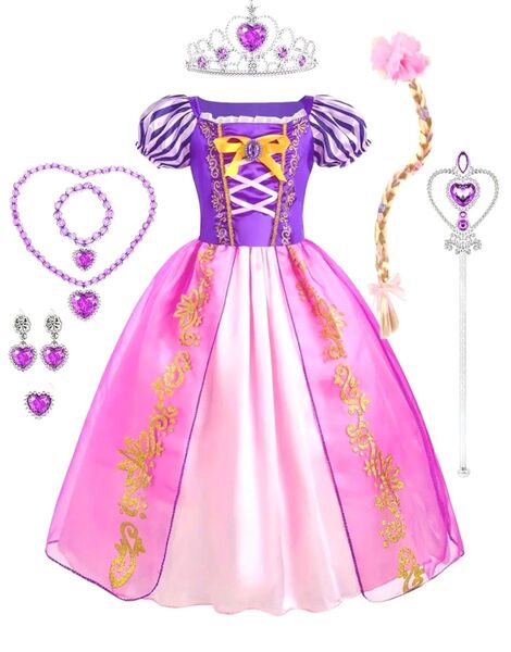 新品 ディズニー プリンセス ラプンツェル ドレス セット 140cm