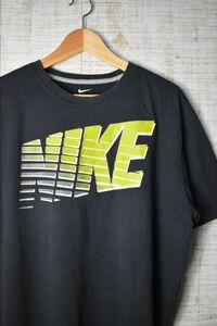 ☆ビッグサイズ US古着 NIKE ナイキ DRI-FIT Tシャツ プリント スポーツ ブラック黒【XL】　　　　　◆2264◆