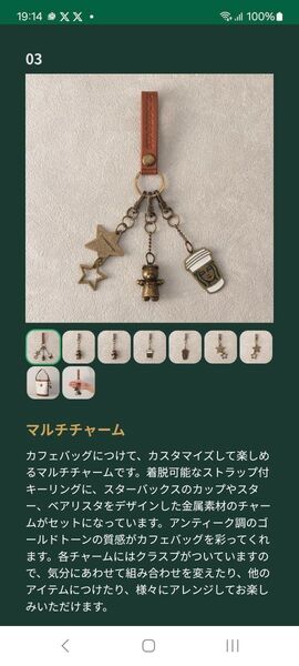 【抽選販売・未開封品】スターバックス スタバ リワード マイカスタマイズジャーニー マルチチャーム チャームセット