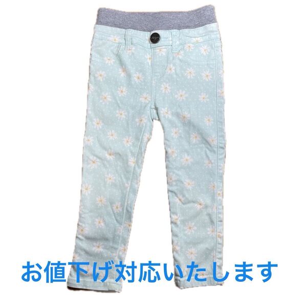 お値下げしました*100cm*花柄デニム*レギンス