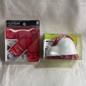number Measuring Spoon エスカルゴキッチンタイマー 2個セット レッド 軽量スプーン 動くカタツムリタイマー