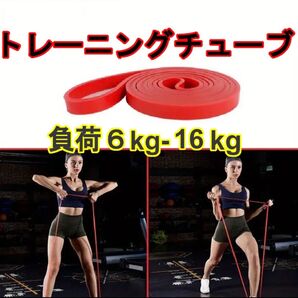 赤 フィットネスチューブ エクササイズバンド トレーニングチューブ ゴムチューブ