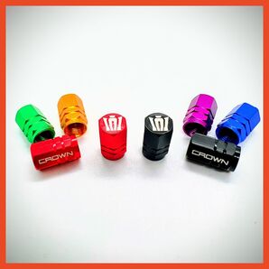 クラウン crown エアバルブキャップ 新王冠ロゴ 色選択可能!