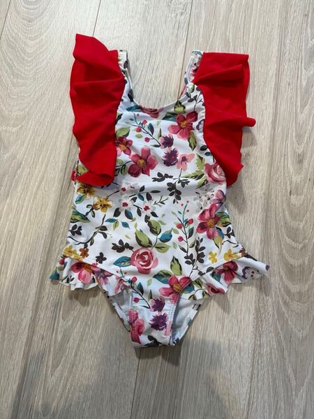 女の子用水着 花柄 5Y