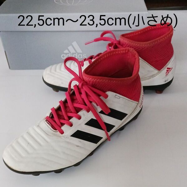adidas サッカースパイク プレデター ホワイト/レッド22,5cm~23,5cm(小さめ)