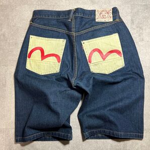 EVISU エヴィス ハーフ デニム ショーツ 2001 W36 濃紺 美品