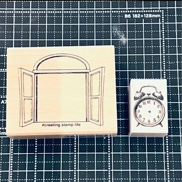 mignon-toile 目覚まし時計 こどものかお Nアイラブスタンプ/窓 作家さんスタンプ