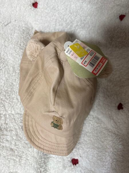 50〜52㎝ くま耳付きキャップ 新品未使用