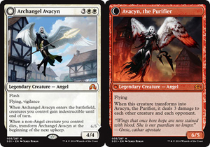 え白 大天使アヴァシン 1枚（4枚在庫s 英 良品 SOI）/Archangel Avacyn（MTG /イニストラードを覆う影/Shadows over Innistrad/浄化の天使