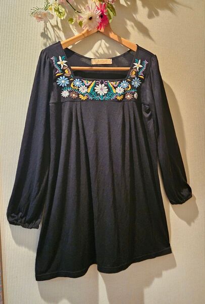 Maple Tugar 刺繍チュニック L