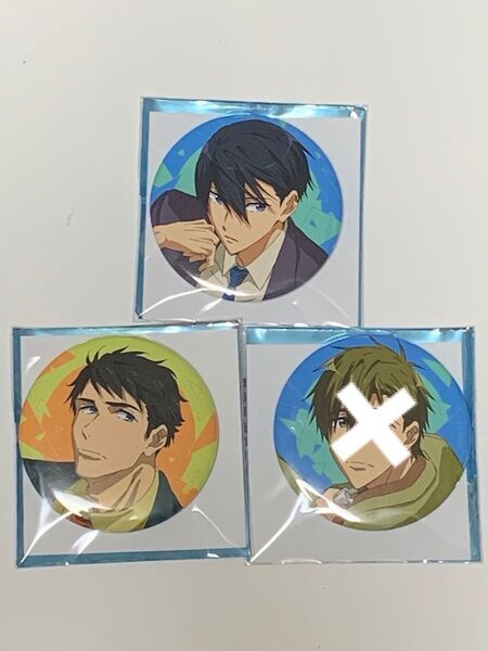 Free! 缶バッジ 2個セット 七瀬遙 山崎宗介 京都アニメーション
