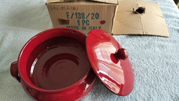 未使用新品 イタリア製 FRAGILE社製のシチューポット フラジール