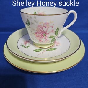 レア Shelley ハニーサックル ライムグリーン カップ&ソーサー シェリー