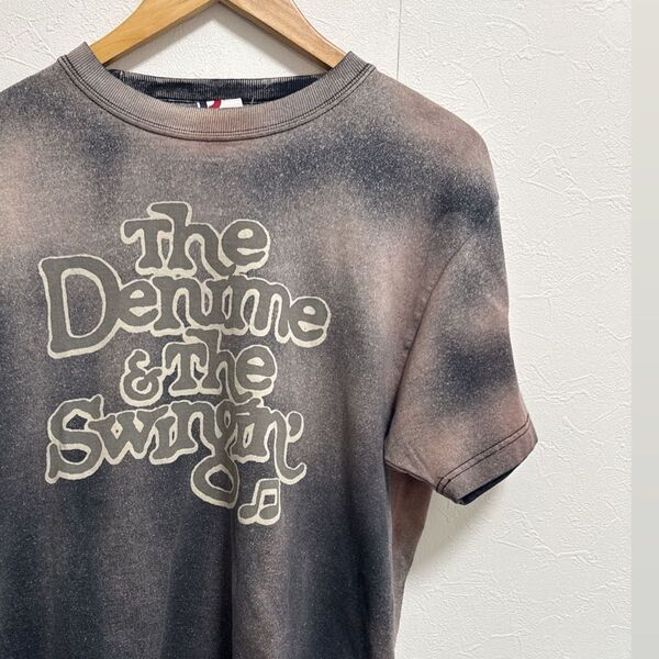 Denime ブリーチ加工 Tシャツ ヴィンテージ 古着 Lサイズ相当