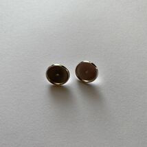 ミール皿付きピアス＊2個＊シルバー＊真鍮＊16mm＊カボション_画像2