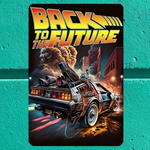 K420 ブリキ看板 BACK TO THE FUTURE デロリアン アメリカン雑貨 ガレージ ウォールデコレーション