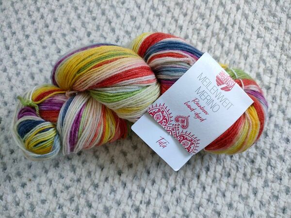 ラナグロッサ LANA GROSSA★100 Merino Rainbow hand-dyed 7001★ソックヤーン毛糸
