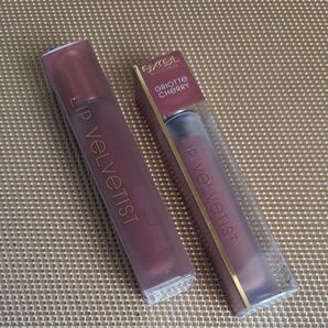 未使用 excel(エクセル)リップベルベティストLV10(グリオットチェリー)リップ2本セット