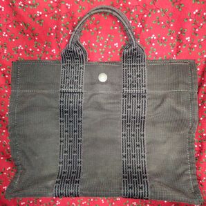 HERMES エールライン トートバッグ グレー