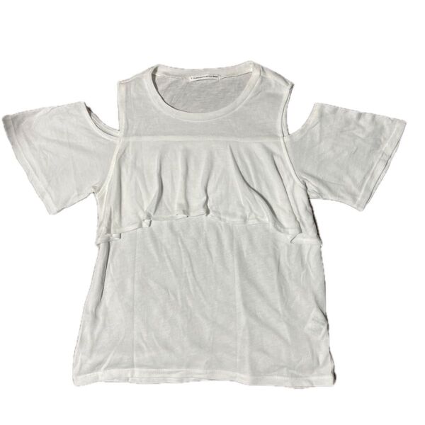 E hyphen world gallery PEACE 肩出しカットソー