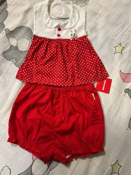 ミキハウス 新品タグ付き フォーマル スタイ ブルマ セットアップ 70 80 90サイズ 男の子 イベント お祝い 結婚式などに