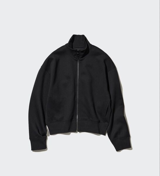 ユニクロ UNIQLO ドライスウェットリラックスブルゾン Mサイズ ブラック