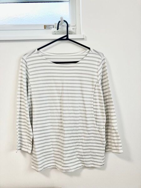 長袖Tシャツ ボーダー マタニティ L 授乳口 産前産後