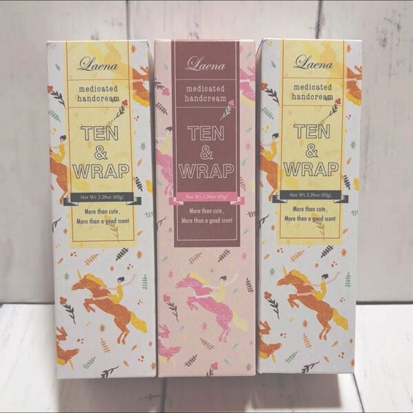 【新品】 ラエナ 薬用ハンドクリーム テントラップ キンモクセイ ピーチウーロンティ 3個セット