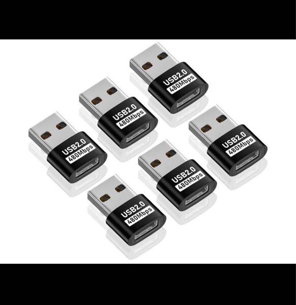 送料無料 USB 2.0 to USB C 6パック 変換コネクタ