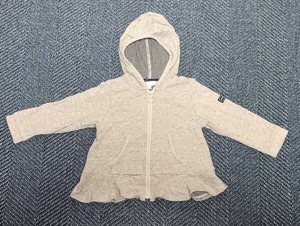 ハッシュアッシュ ジップアップ パーカー グレー 女の子 90