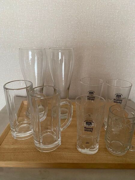 グラスセット8個 タワービアグラス ビールジョッキ ハイボールグラス