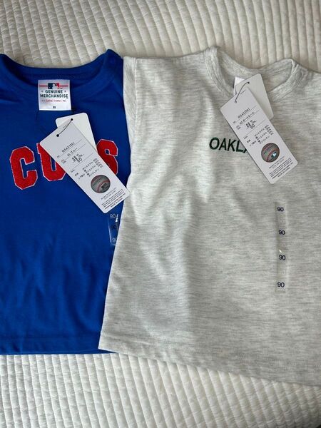 MLB Tシャツ 2枚セット 90 オークランド・アスレチックス シカゴ・カブス