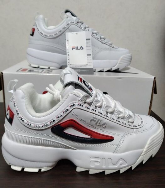 FILA DISRUPTOR 2 REPEAT/フィラ ディスラプター2 スニーカー【白/新品未使用】24.5cm