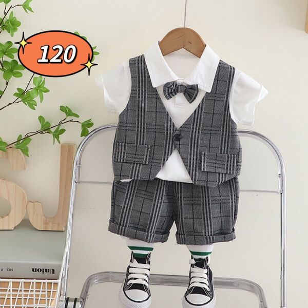 ☆新品☆フォーマル 男の子 セットアップ 入園式 結婚式 スーツ 120cm