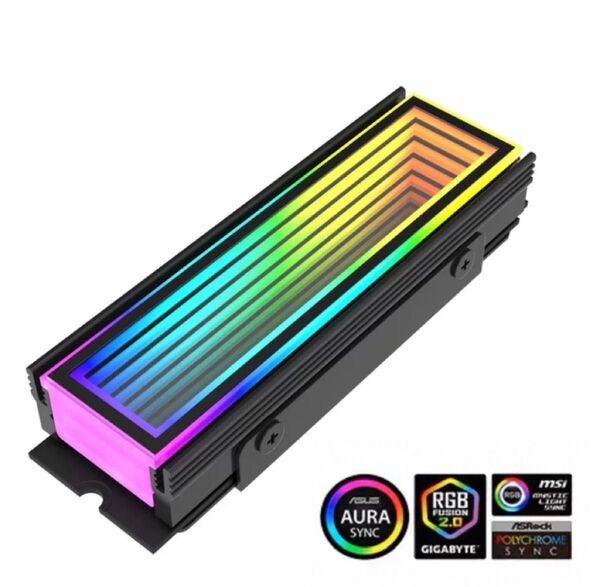 新品 SSD ヒートシンク ARGBヒートシンク 無限ミラー ①