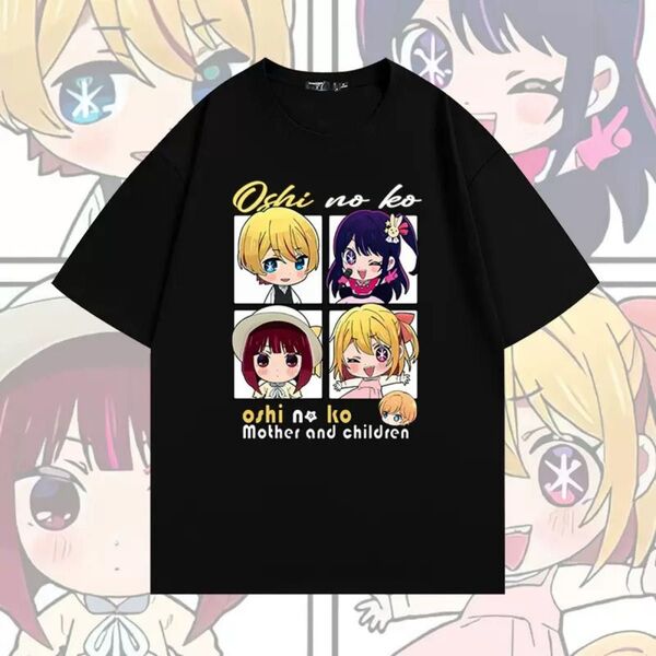 推しの子 プリントTシャツ 黒 Mサイズ 男女兼用