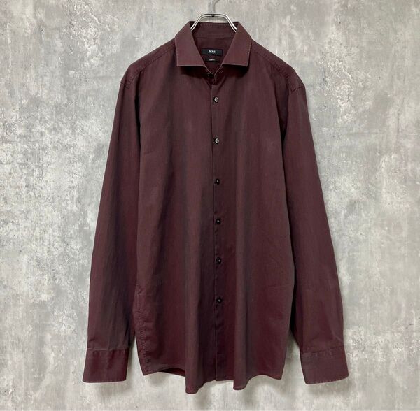 【良品】HUGO BOSS|ヒューゴボス,Tessitura Monti|テッシトゥーラ モンティ,長袖シャツ