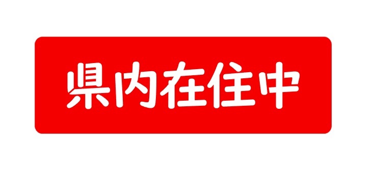 県外ナンバー用 文字切り抜きステッカー ｢県内在住中｣｢県内在住車｣, 美術品, 絵画, はり絵, きり絵