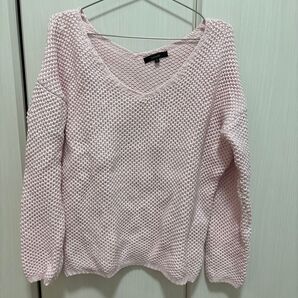 リエンダ 春ニット Vネック ピンク(色は5枚目参照)