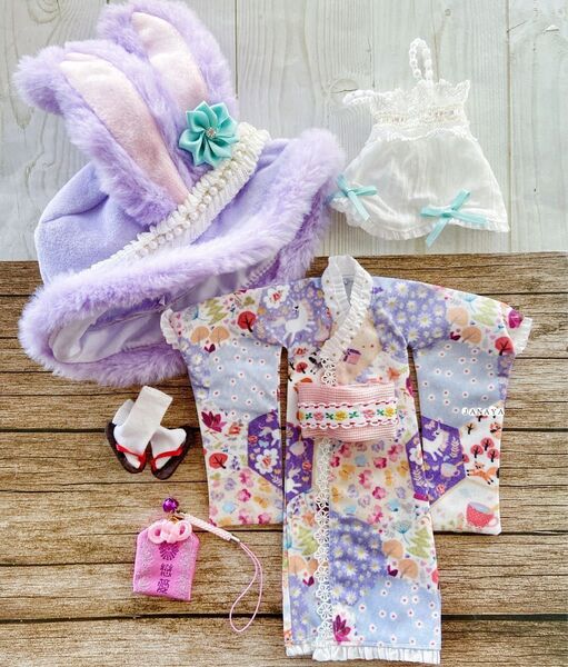 JANAYA ハンドメイド ブライスblythe服 着物 5点セット 翌日発送